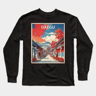 Daegu South Korea Travel Tourism Retro Vintage Long Sleeve T-Shirt